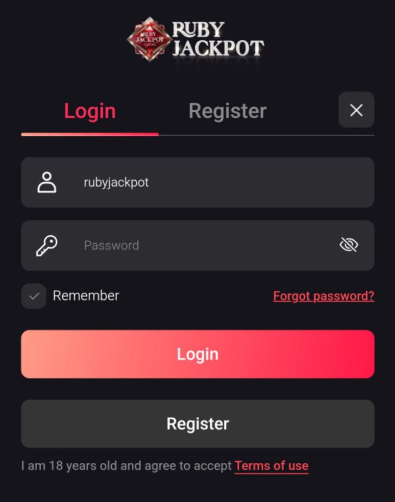 Ruby Jackpot Casino Login